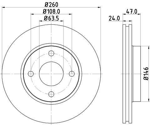 Диск тормозной DON PCD12792