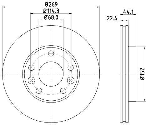 Диск тормозной DON PCD13132