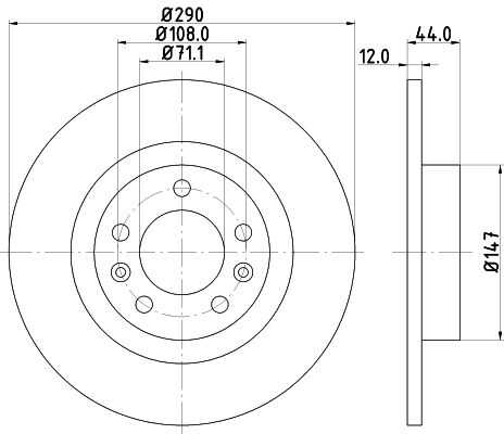 Диск тормозной DON PCD13292