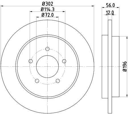 Диск тормозной DON PCD13332