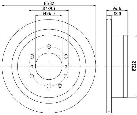Диск тормозной DON PCD13352