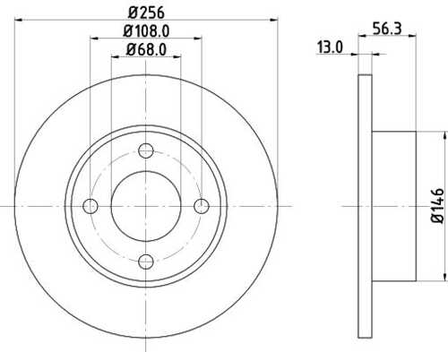 Диск тормозной DON PCD13452
