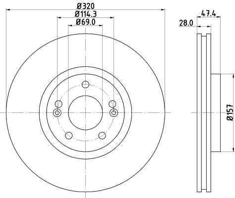 Диск тормозной DON PCD13532