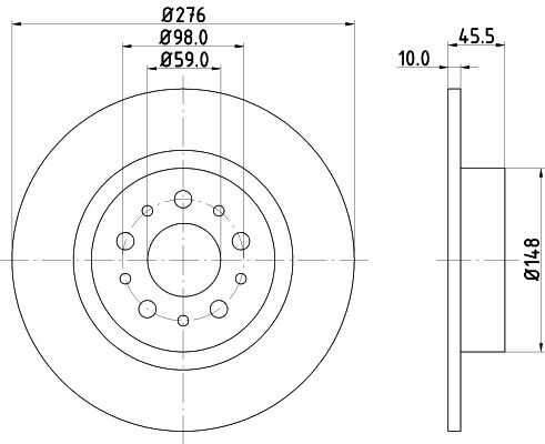 Диск тормозной DON PCD13562