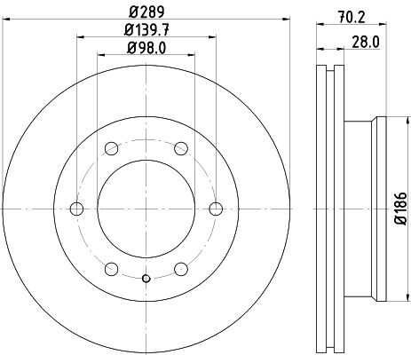 Диск тормозной DON PCD13652