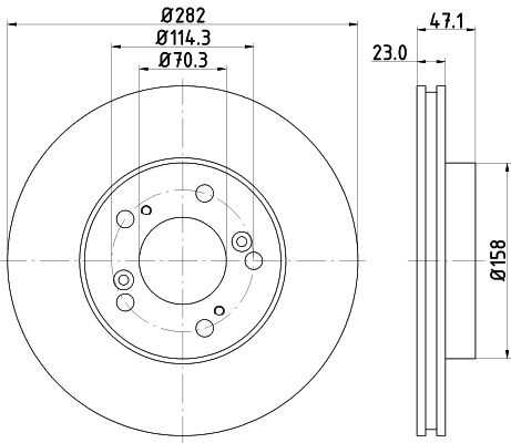 Диск тормозной DON PCD13832