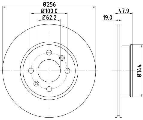 Диск тормозной DON PCD14162