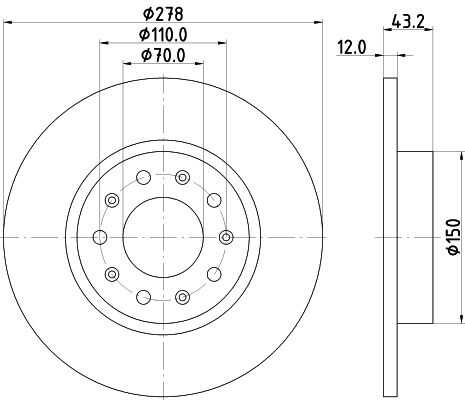Диск тормозной DON PCD14262