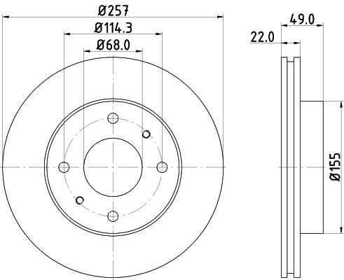 Диск тормозной DON PCD14282