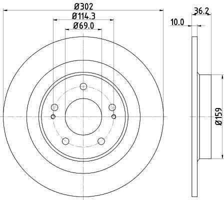 Диск тормозной DON PCD14312