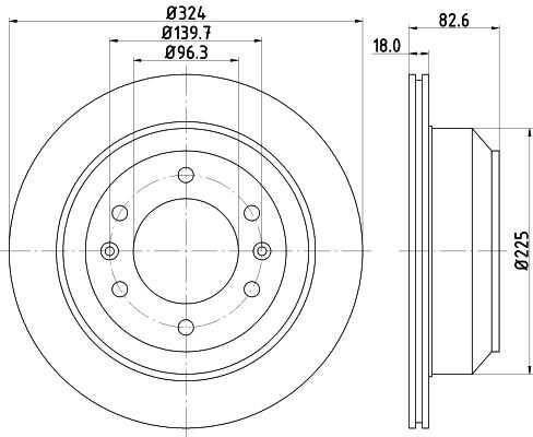 Диск тормозной DON PCD14322