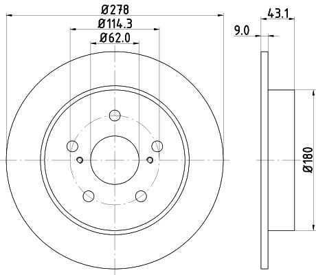 Диск тормозной DON PCD14452