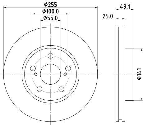 Диск тормозной DON PCD15552