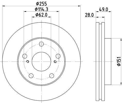 Диск тормозной DON PCD15632