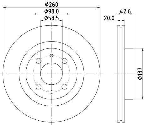 Диск тормозной DON PCD16792