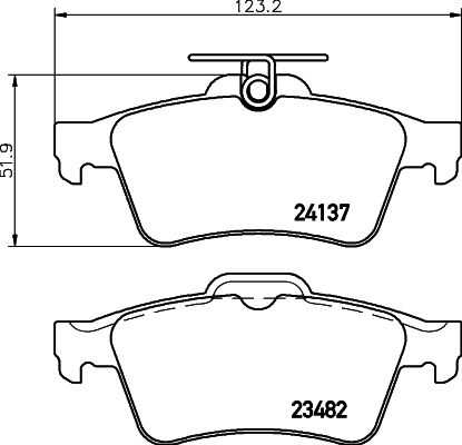 Комплект колодок для дисковых тормозов DON PCP1012