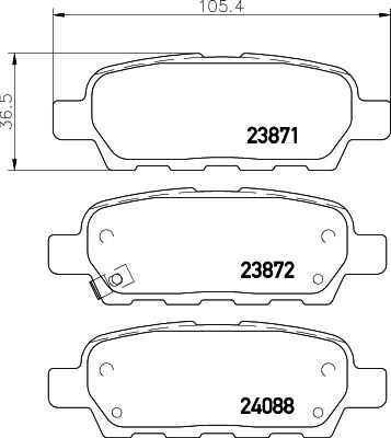 Комплект колодок для дисковых тормозов DON PCP1046