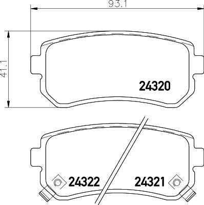 Комплект колодок для дисковых тормозов DON PCP1063