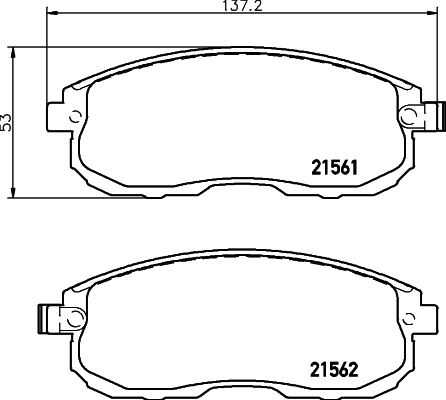 Комплект колодок для дисковых тормозов DON PCP1067
