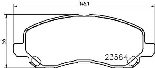 Комплект колодок для дисковых тормозов DON PCP1069