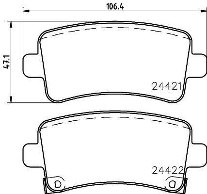 Комплект колодок для дисковых тормозов DON PCP1070
