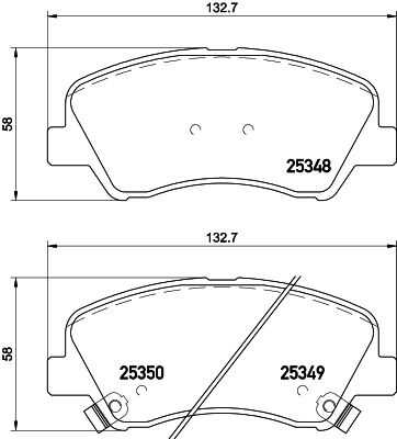 Комплект колодок для дисковых тормозов DON PCP1073