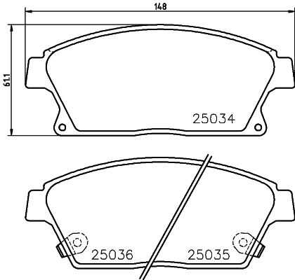 Комплект колодок для дисковых тормозов DON PCP1079