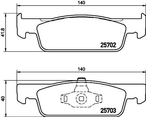 Комплект колодок для дисковых тормозов DON PCP1089