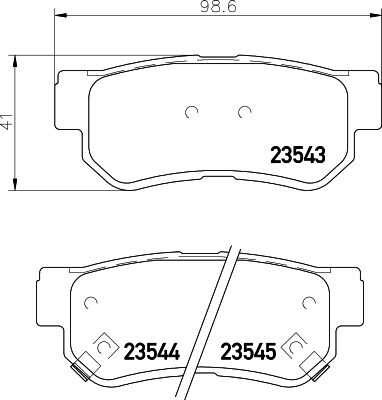 Комплект колодок для дисковых тормозов DON PCP1093