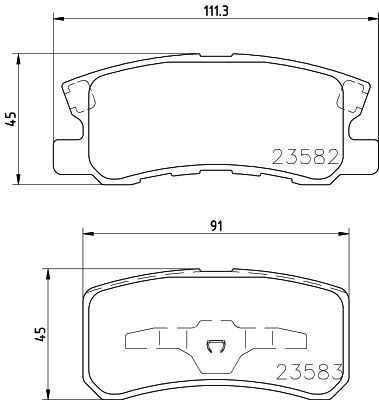 Комплект колодок для дисковых тормозов DON PCP1094