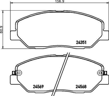 Комплект колодок для дисковых тормозов DON PCP1099