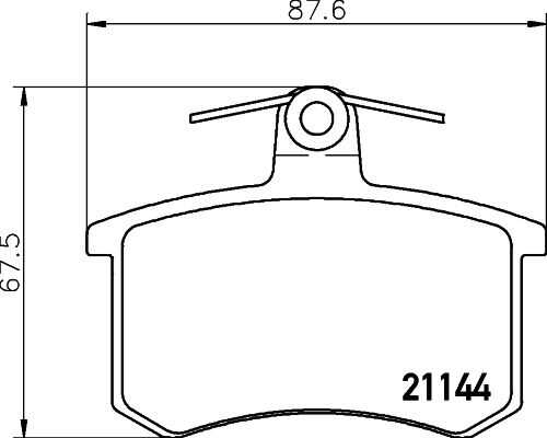 Комплект колодок для дисковых тормозов DON PCP1117