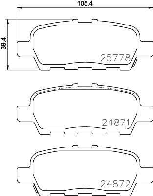 Комплект колодок для дисковых тормозов DON PCP1123