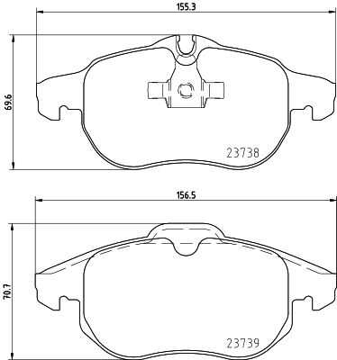Комплект колодок для дисковых тормозов DON PCP1138