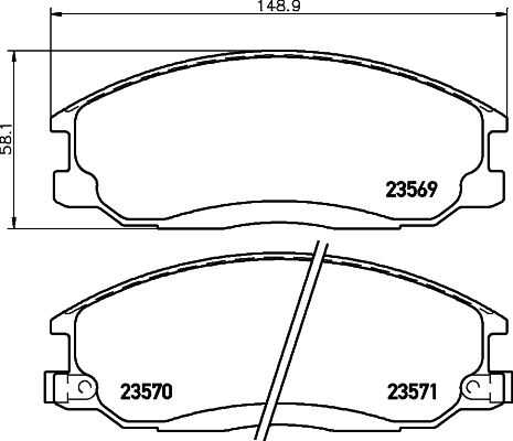 Колодки тормозные дисковые DON PCP1148