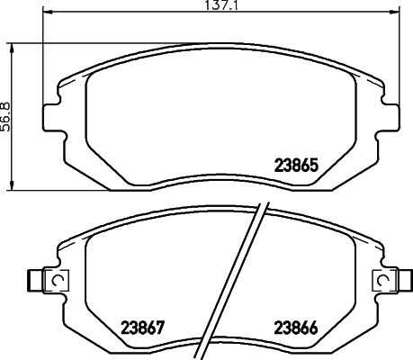 Комплект колодок для дисковых тормозов DON PCP1157