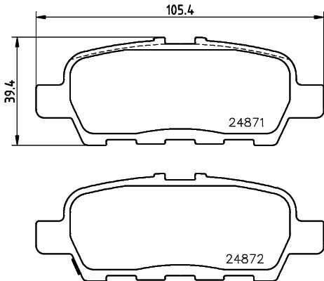 Комплект колодок для дисковых тормозов DON PCP1163