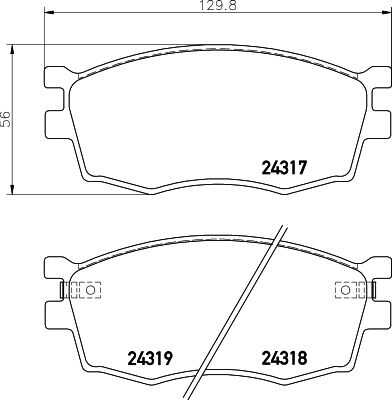 Комплект колодок для дисковых тормозов DON PCP1198
