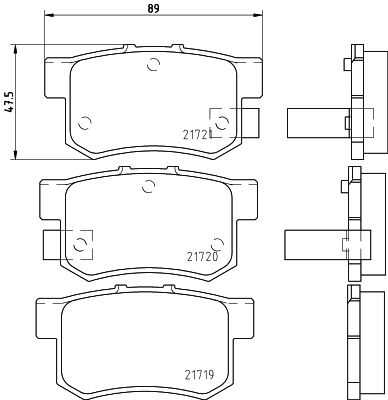 Комплект колодок для дисковых тормозов DON PCP1217