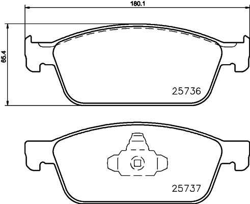 Комплект колодок для дисковых тормозов DON PCP1222