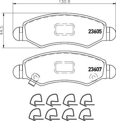 Комплект колодок для дисковых тормозов DON PCP1229