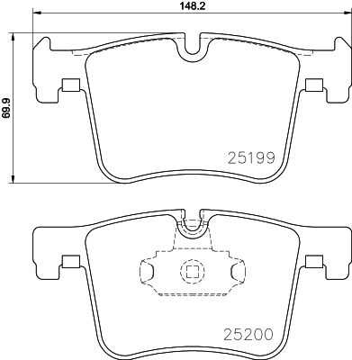 Комплект колодок для дисковых тормозов DON PCP1237