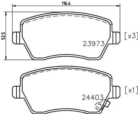 Комплект колодок для дисковых тормозов DON PCP1239