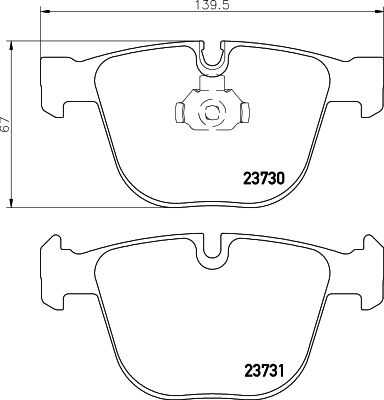 Комплект колодок для дисковых тормозов DON PCP1242