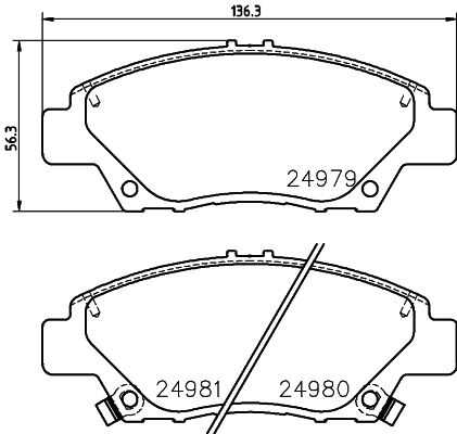 Комплект колодок для дисковых тормозов DON PCP1243