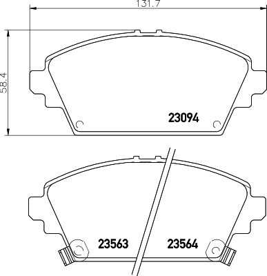 Колодки тормозные дисковые DON PCP1246