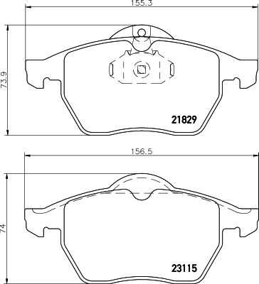 Колодки тормозные дисковые DON PCP1268
