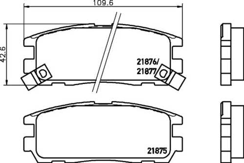 Комплект колодок для дисковых тормозов DON PCP1270