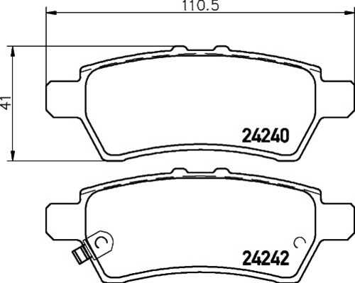 Комплект колодок для дисковых тормозов DON PCP1300
