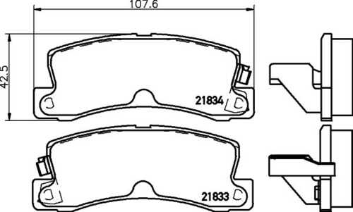 Колодки тормозные дисковые DON PCP1326